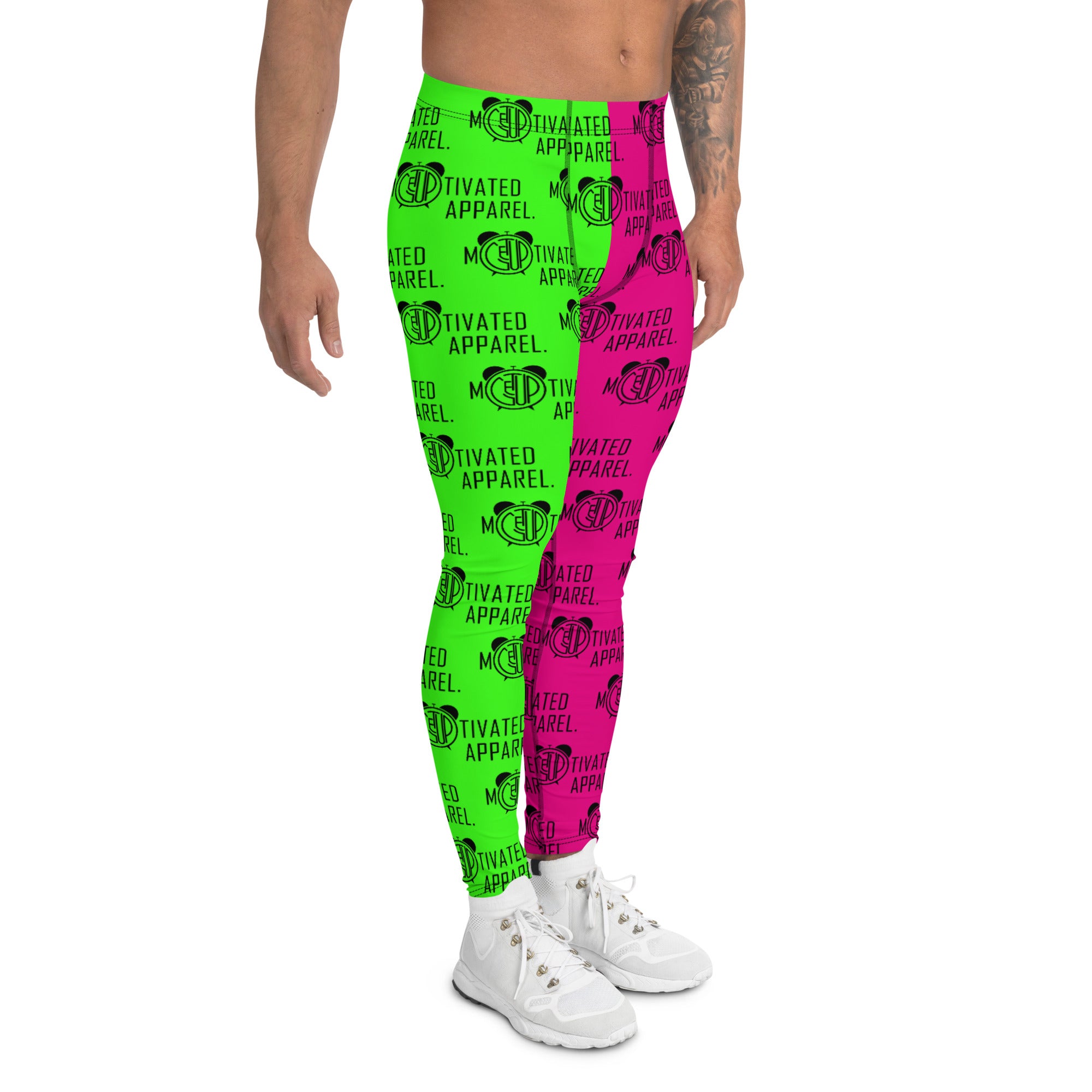 NOW&LATER CLASSIC Men's Leggings (P.Pink/Lime)