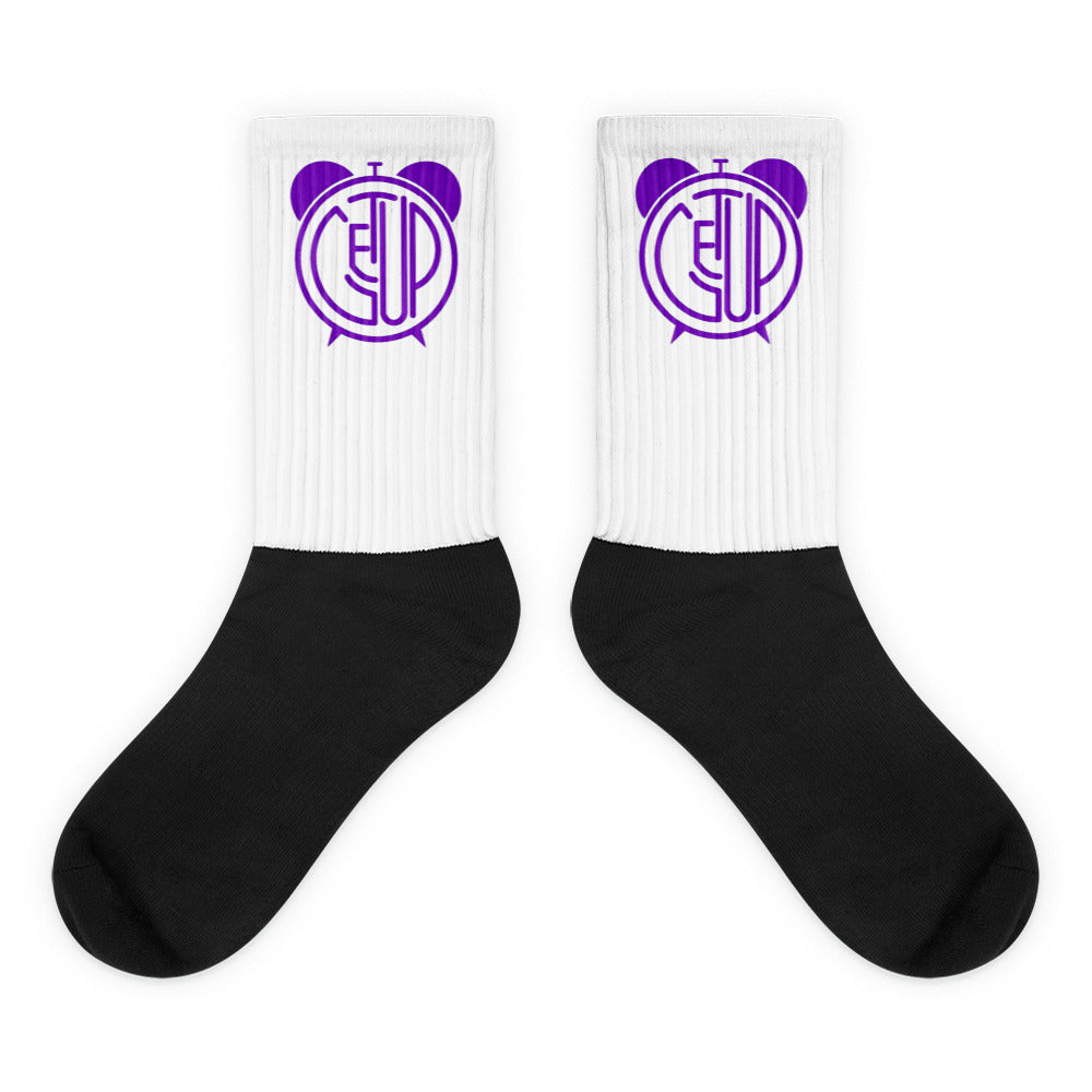 LOGO Socks (Wht/Purp)