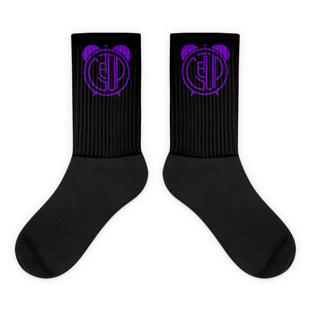 LOGO Socks (Blk/Purp)