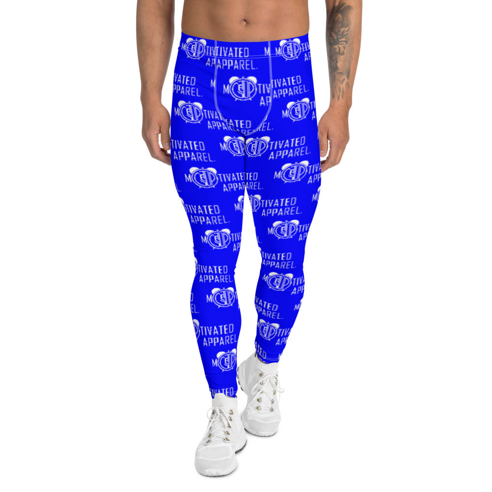 Classic Men's Leggings (Royal Blu/Wht)