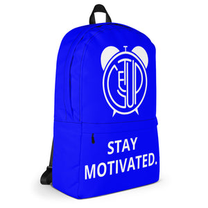 STAY MOTIVATED. Logo Backpack (Blu)