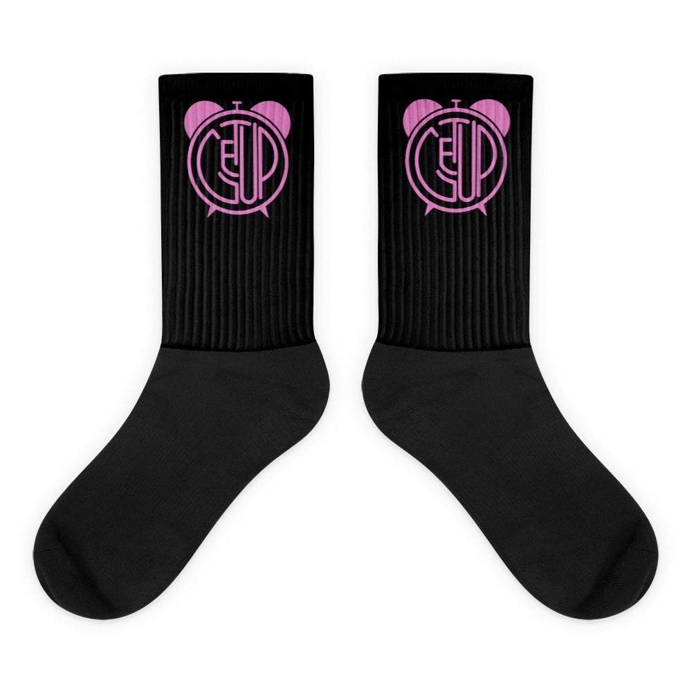 LOGO Socks (Blk/Pink)