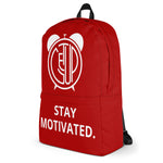 STAY MOTIVATED. Logo Backpack (Red)