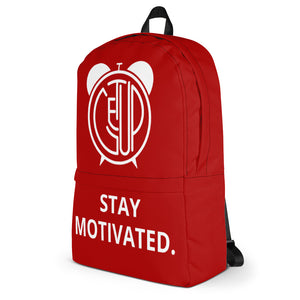 STAY MOTIVATED. Logo Backpack (Red)