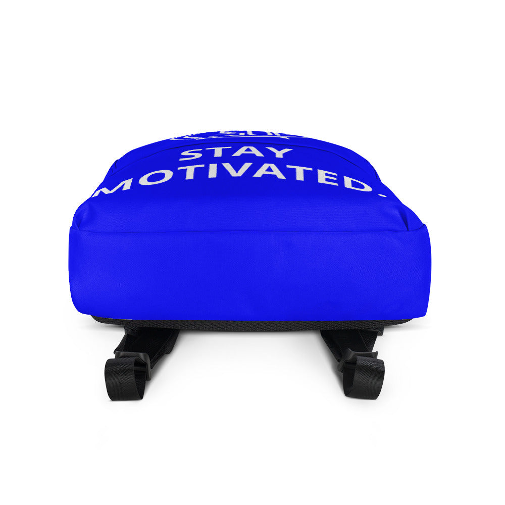 STAY MOTIVATED. Logo Backpack (Blu)