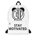 STAY MOTIVATED. Logo Backpack (Wht)