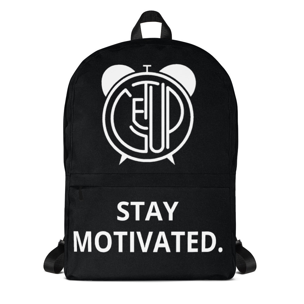 STAY MOTIVATED. Logo Backpack (Blk)