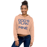 GOD'S PLAN Crop Hoodie (Blue)